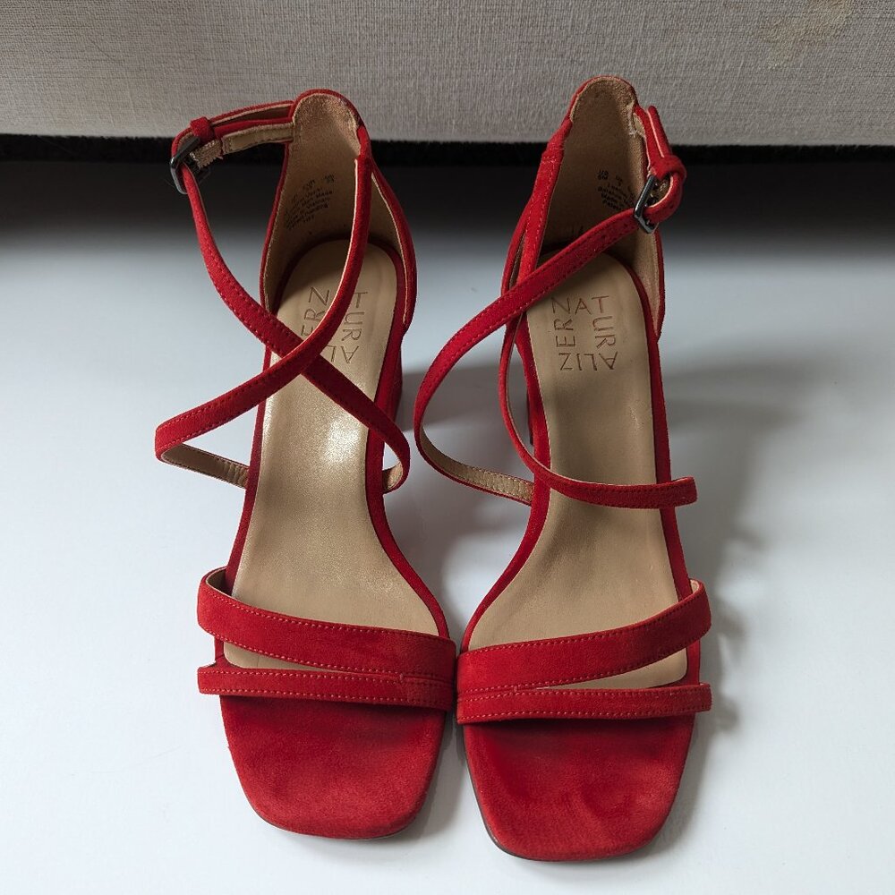 Naturalizer red block heels